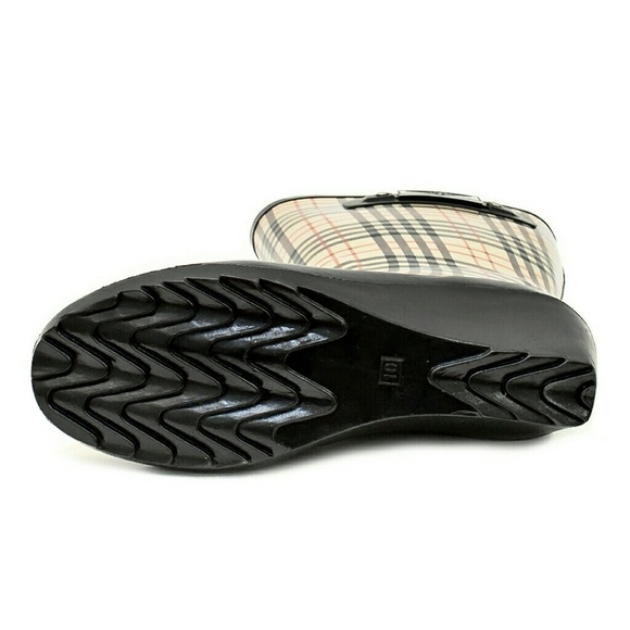 Women Tall Wedge Rain boots, #3100, Checkers Plaid - Picture 4 of 4